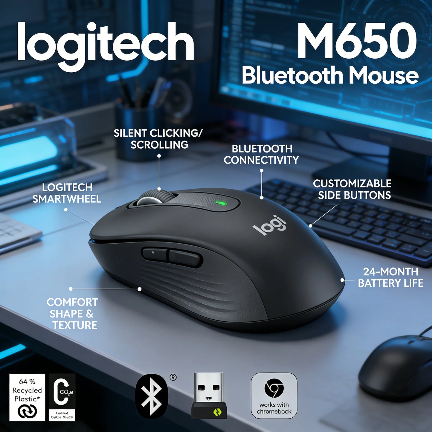 Logitech G309 Kamisato Ayaka Special Edition Wireless Bluetooth Dual-Mode Esports Mouse Hybrid Switches+G102/G203/G304/G305/M220
