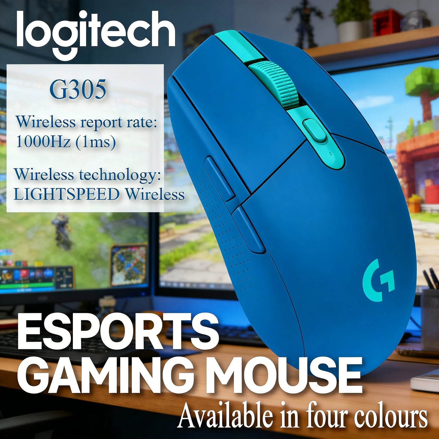 Logitech G309 Kamisato Ayaka Special Edition Wireless Bluetooth Dual-Mode Esports Mouse Hybrid Switches+G102/G203/G304/G305/M220