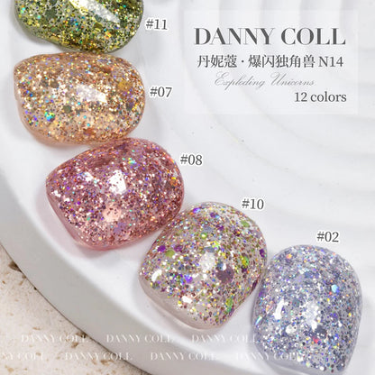 Starlight 12 Colors Sparkling Glitter Gel Nail Polish Set With Color Card 15ML Sequins Nail Gel Semi-Permanent UV LED Varnishes