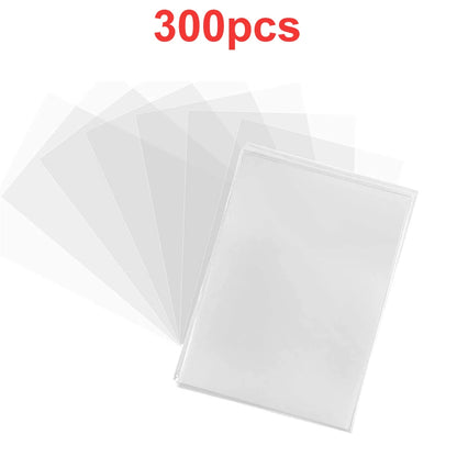 100-600pcs Card Sleeves Hard Soft Card Holder Covered With Protective Filmclear Trading Protectors For Pokmone Football Gamecard