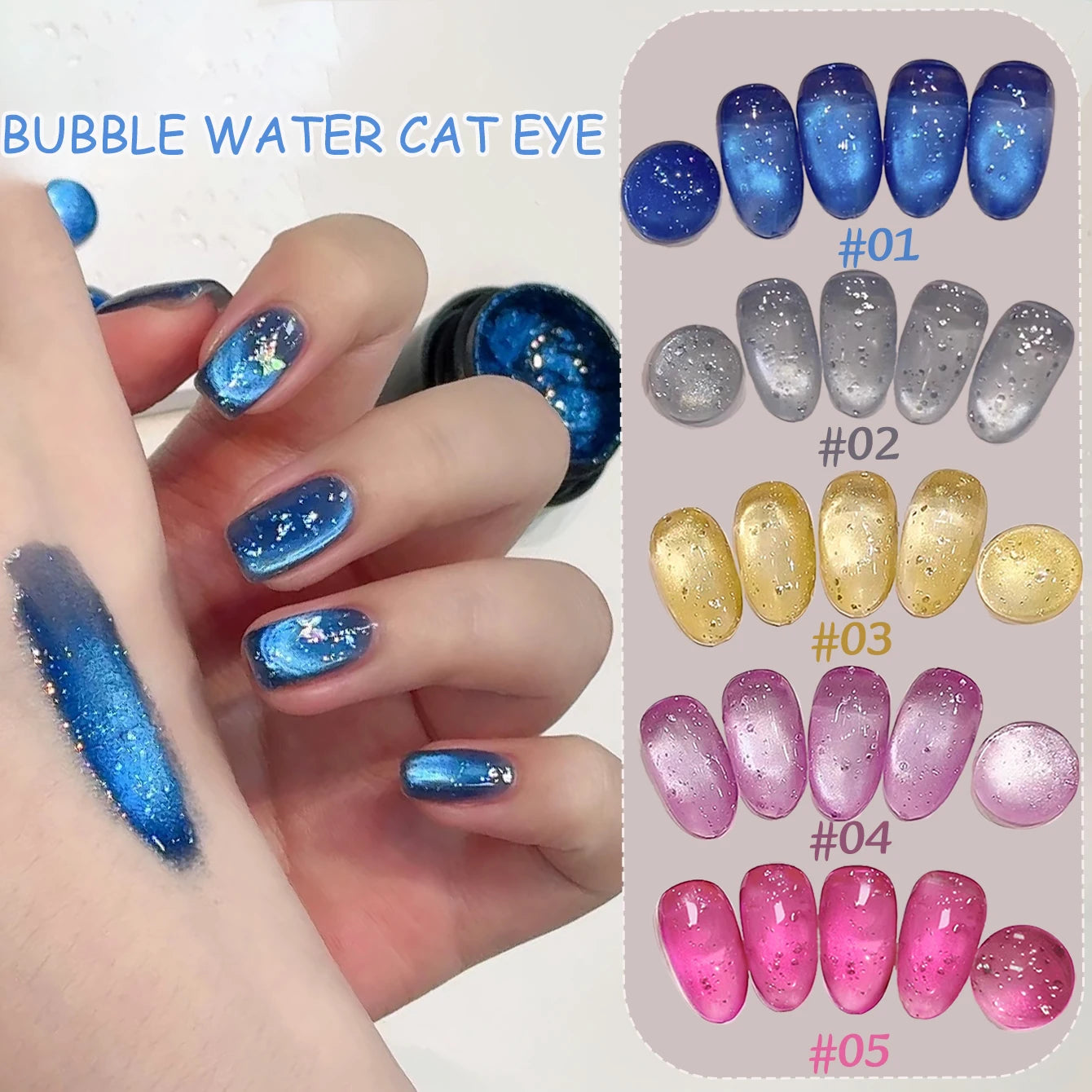 ZH Super Bright 12 Constellations Cat Eye Gel Nail Polish 2025 New Autumn Winter Whitening Glass Bead Nail Art Nail Supplies