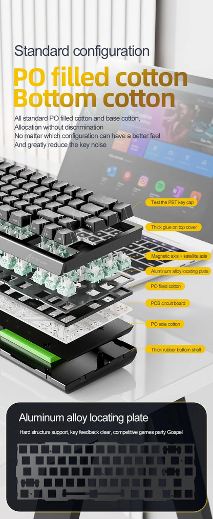 Magnetic Switch Keyboard ATTACK SHARK X68HE Wired and FREEWOLF F68 Wired F68Pro Wireless for Pro Gaming 8K Hz 0.01mm Rapid Trigg