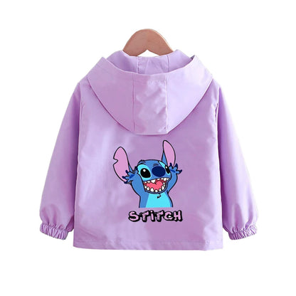 Boys Spiderman Hooded Jackets 1-10 Years Girls Spring Autumn Stitch Print Sports Coats Children Cartoon Outerwear Kids Clothes