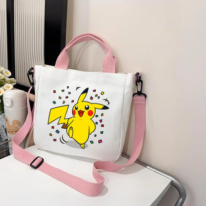 Pokémon Handbag Cartoon Children's Shoulder Bag Boys Girls Tote Bag Child Canvas Handbags Anime Crossbody Bag New Kids Gifts