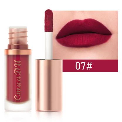 CmaaDu Waterproof Matte Velvet Lip Glaze: Long-Lasting Non-Stick Liquid Lipstick
