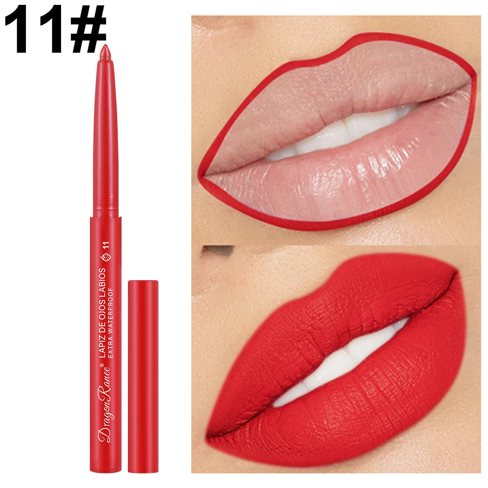 Dragon Ranee Automatic Rotating Lip Liner: Waterproof Matte Contouring Pencil