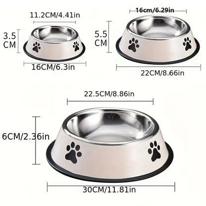 Stainless Steel Pet Dog Bowl Food Storage Container Dog Food Bowl Water Bottle Pet Bowl Feeder Dish For Small Large Dogs Cats