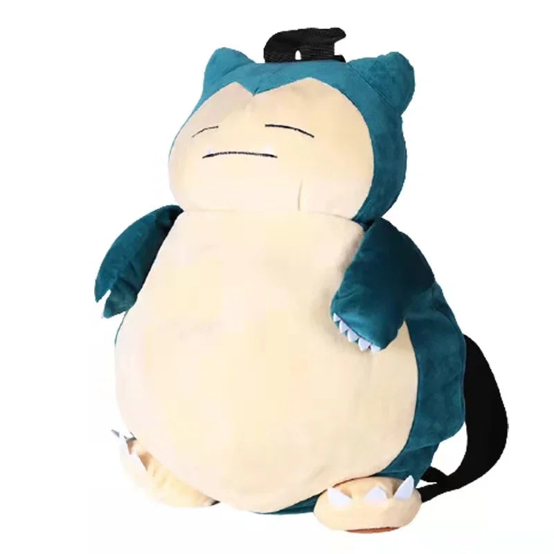 TAKARA TOMY Snorlax Pokemon Backpack Plush Kawaii Anime Pendant Stuffed Bag Soft Cartoon Schoolbag Birthday Gift
