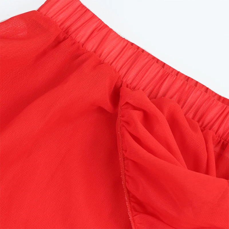 2024 Sexy Women's Swimsuit with Skirt One-Piece Swimwear Vintage Ruffle V Neck Cover Up Bikinis Set Beachwear Bathing Suit