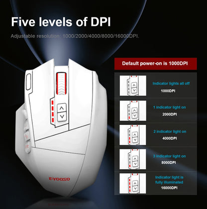 E-YOOSO X-33 RGB USB 2.4G Wireless Gaming Mouse 16000 DPI 16 buttons Programmable game Optical mice for Computer PC Laptop