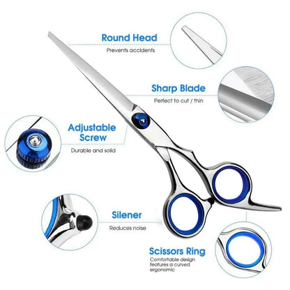 Professional Hairdressing Scissors Stainless Steel Cutting Thinning Barber Shear for Home Salon Use