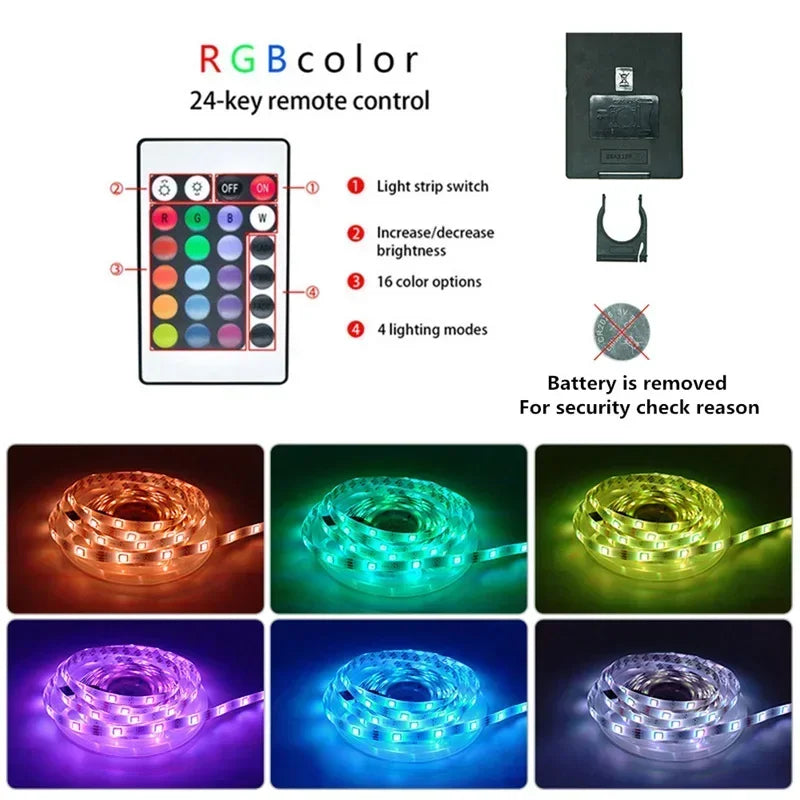 USB RGB LED Strip Lights with App Control (1–30m)