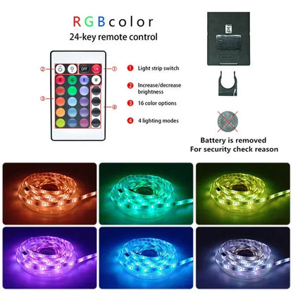 USB RGB LED Strip Lights with App Control (1–30m)