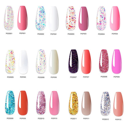 LIMEGIRL 15ML Nail Extension Gel Kit UV Gel Soaking Primer Pen Washing Water Glitter Manicure Mini LED Lamp Nail Gel Kit