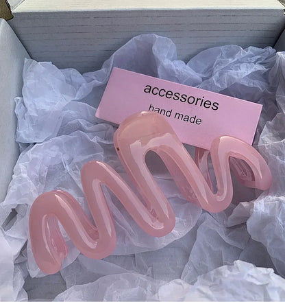 Jelly Wave Hair Claw Clip