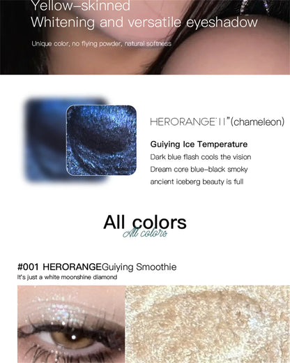 Metallic Glitter Eyeshadow Cream Sparkling Mousse Shimmer Highlighter Pressed Pigments Punk Purple Pearlescent Eyeshadow Palette