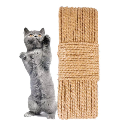Twisted Jute Rope DIY Cat Scratcher Replacement Cat Tree Climbing Frame Binding Rope Durable Cat Scratching Toy Pet Supplies