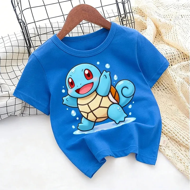 T-shirt with Pokémon Jigglypuff print for summer 2026, loose 100% cotton T-shirt for travel, games, and Y2k sports