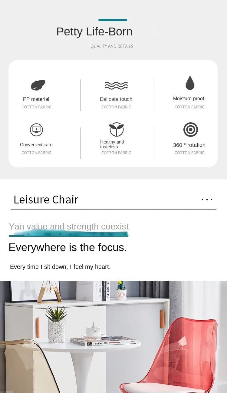 Transparent Swivel Office Chair