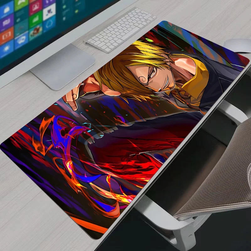 Mouse Pad Notbook Gamer Large Keyboard NonSlip Rubber Computer Carpet Desk Mat PC Gamer One Piece Sanji MousePad Youth Gifts