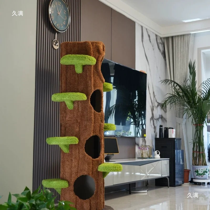 Cat Climbing Frame & Towering Tree/large Tree Jumping Platform/ Cat solid Wood Villa Tree Hole Three Size
