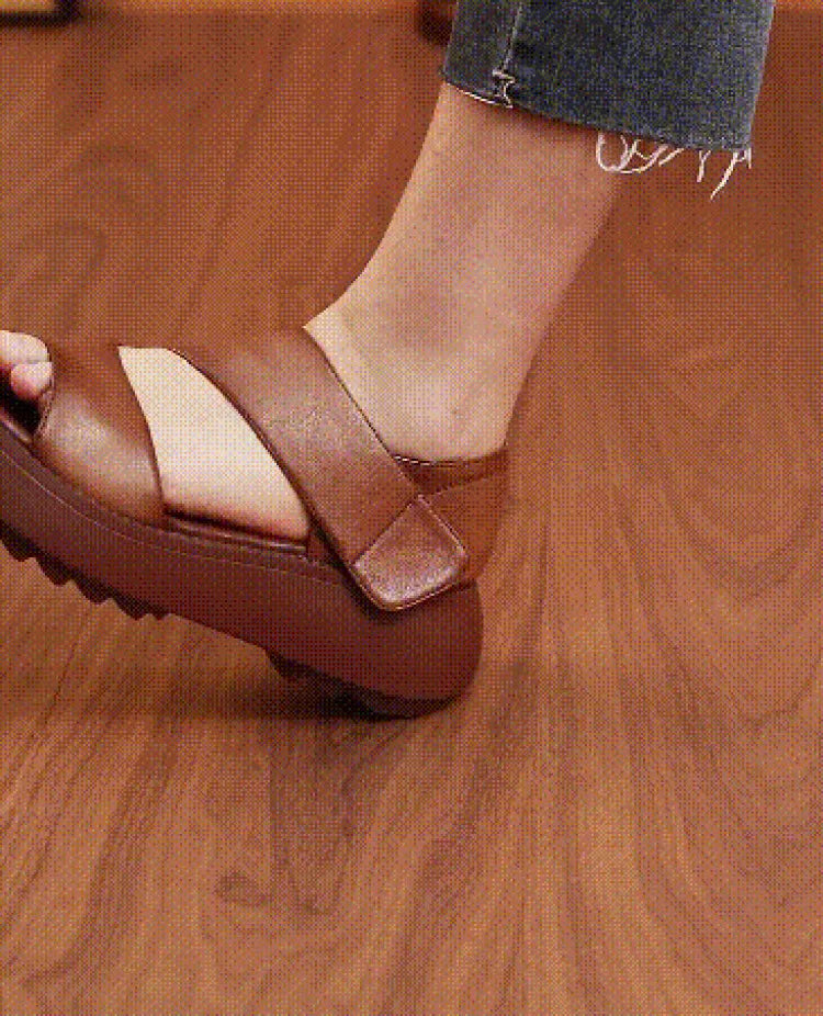 Women's Soft Muffin Sandals Breathable Retro Roman Sandals Thick Bottom Roman Women's Sandals