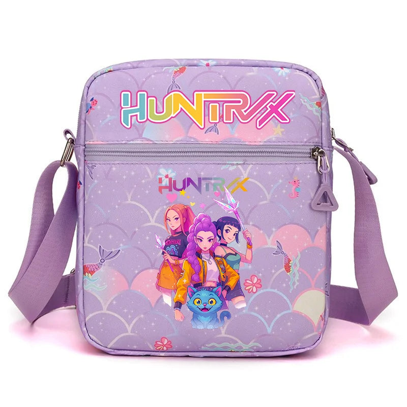 New⭐️ KPOP Shoulder Bag Crossbody Bags Double-deck Storage Bag Large Capacity Square Zip Storage Sports Bag Fans Gift