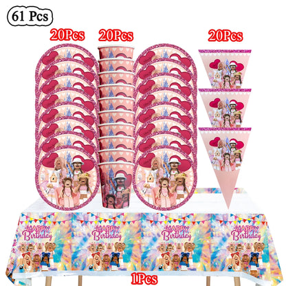 Pink Roblox Birthday Set 🎉🤖