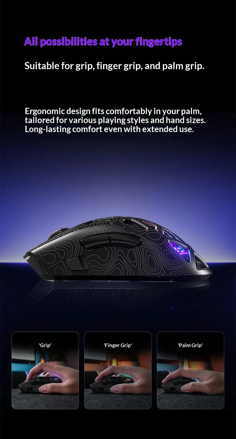 Furycube G11 1K Wireless Mouse Game Bluetooth The Third Mock Examination Paw3311 Lightweight Hollow Out Design Rgb Mouse Gift