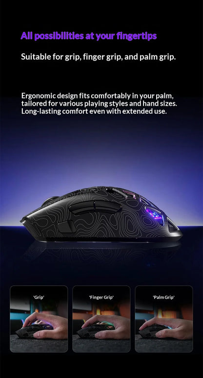 Furycube G11 1K Wireless Mouse Game Bluetooth The Third Mock Examination Paw3311 Lightweight Hollow Out Design Rgb Mouse Gift