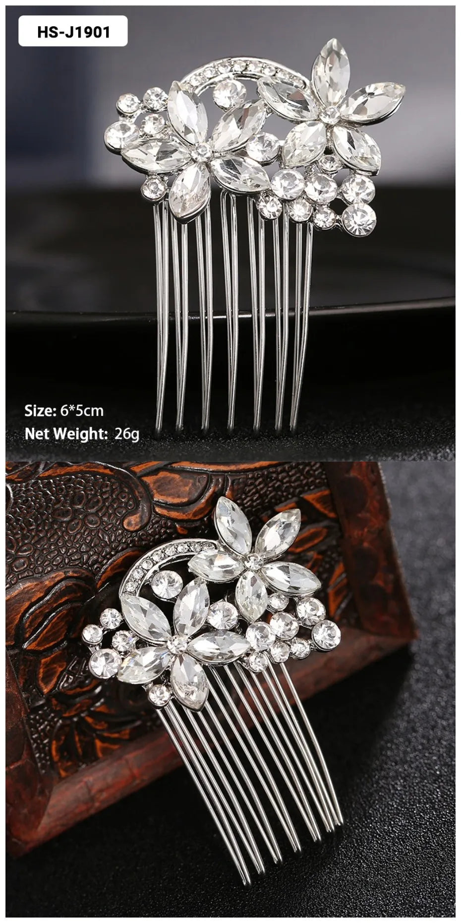 Crystal Bridal Hair Comb.