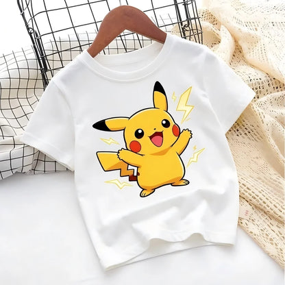 T-shirt with Pokémon Jigglypuff print for summer 2026, loose 100% cotton T-shirt for travel, games, and Y2k sports