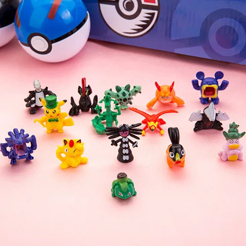 24-144Pcs Different Style Pokemon Anime Figure Pikachu Action Model 2-3CM Mini Model Doll Cute Toy Kids Birthday Christmas Gifts