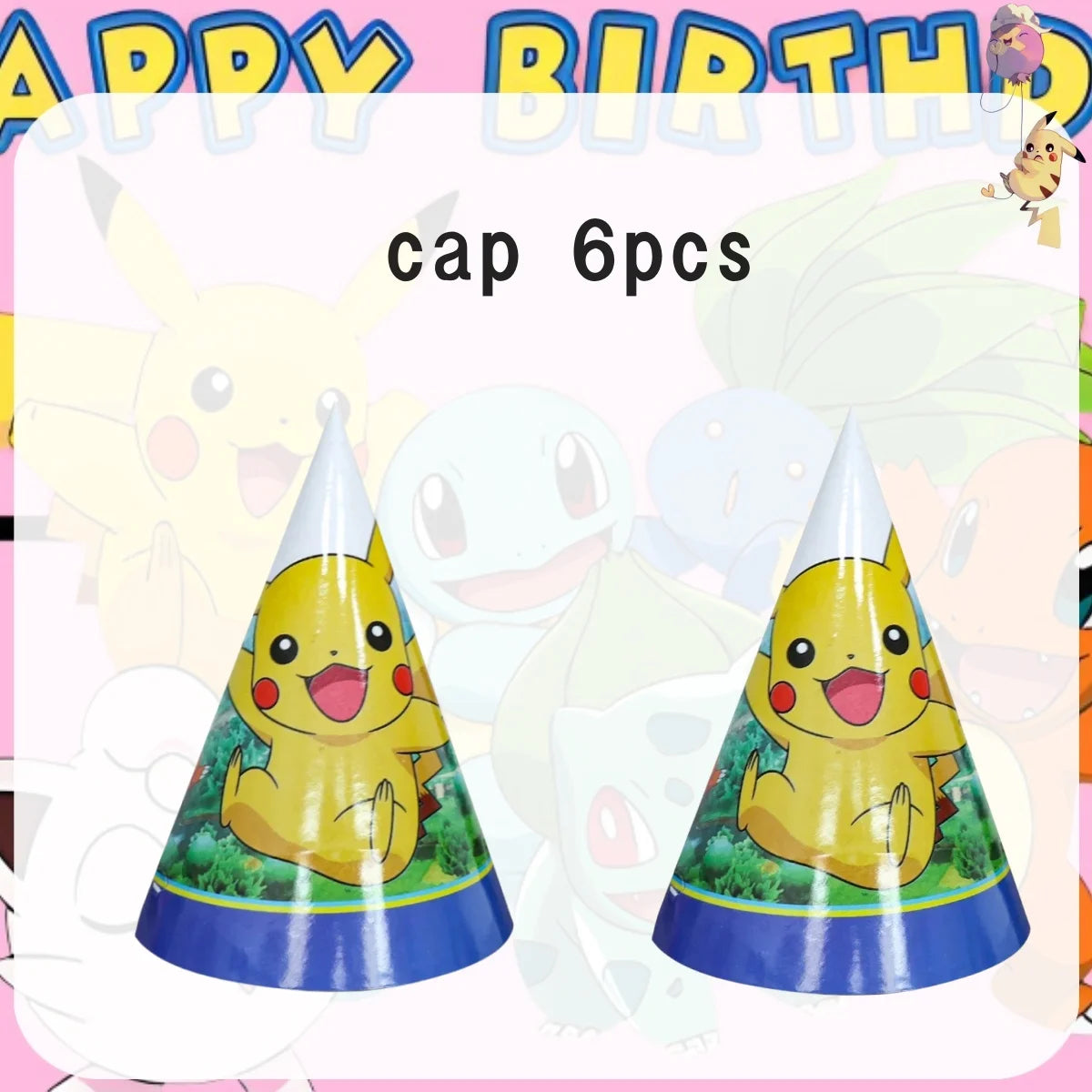 Pink Pokemon Birthday Party Decoration Pikachu Disposable Tableware Plate Tablecloth Balloons Baby Shower Kids Party Supplies