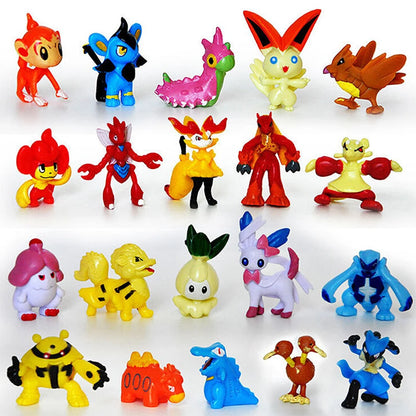 24-144Pcs Different Style Pokemon Anime Figure Pikachu Action Model 2-3CM Mini Model Doll Cute Toy Kids Birthday Christmas Gifts