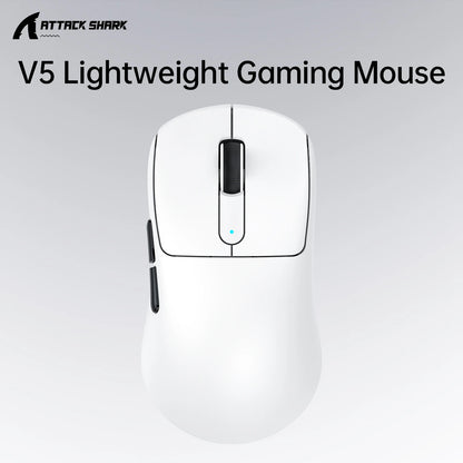 ATTACK SHARK V5 Wireless Gaming Mouse 3-Mode Ultra-Lightweight PAW3950MAX 8KHz Polling Rate For PC Gamer Accessories Gift