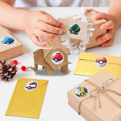 1000/500Pcs Pikachu Sticker Pokemon Roll Stickers Tape Hand Account DIY Decorative Seal Waterproof Cup Sticker Kawaii Gift Toys