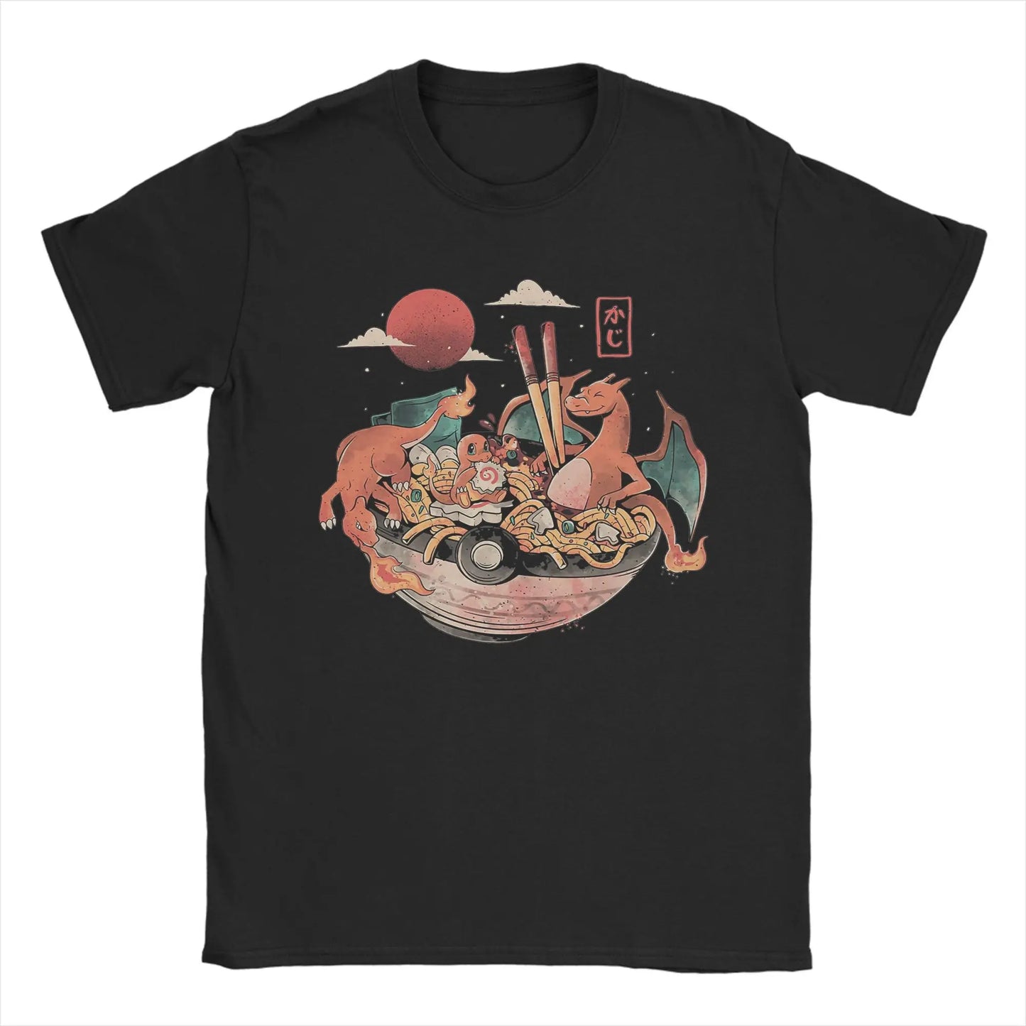 Pokemon T-shirt Men's Pure Cotton Casual T-shirt Round Neck T-shirt Short Sleeve Clothing Summer Sports Casual Short Sleeve Top