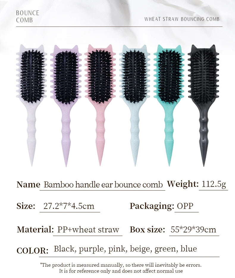 WANMEI Salon Styling Curly Hair Styling Brush Curl Hair Brush for Combing and Shaping  Curls Reduce Pulling Tools