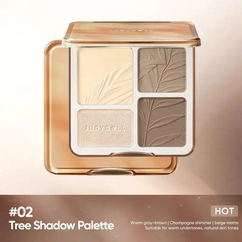 Judydoll Contour Palette, 2 In 1 Face Highlight Contour Palette, Shades with Highlighter Makeup, Non-greasy, Lasting Sparkling