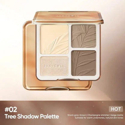 Judydoll Contour Palette, 2 In 1 Face Highlight Contour Palette, Shades with Highlighter Makeup, Non-greasy, Lasting Sparkling