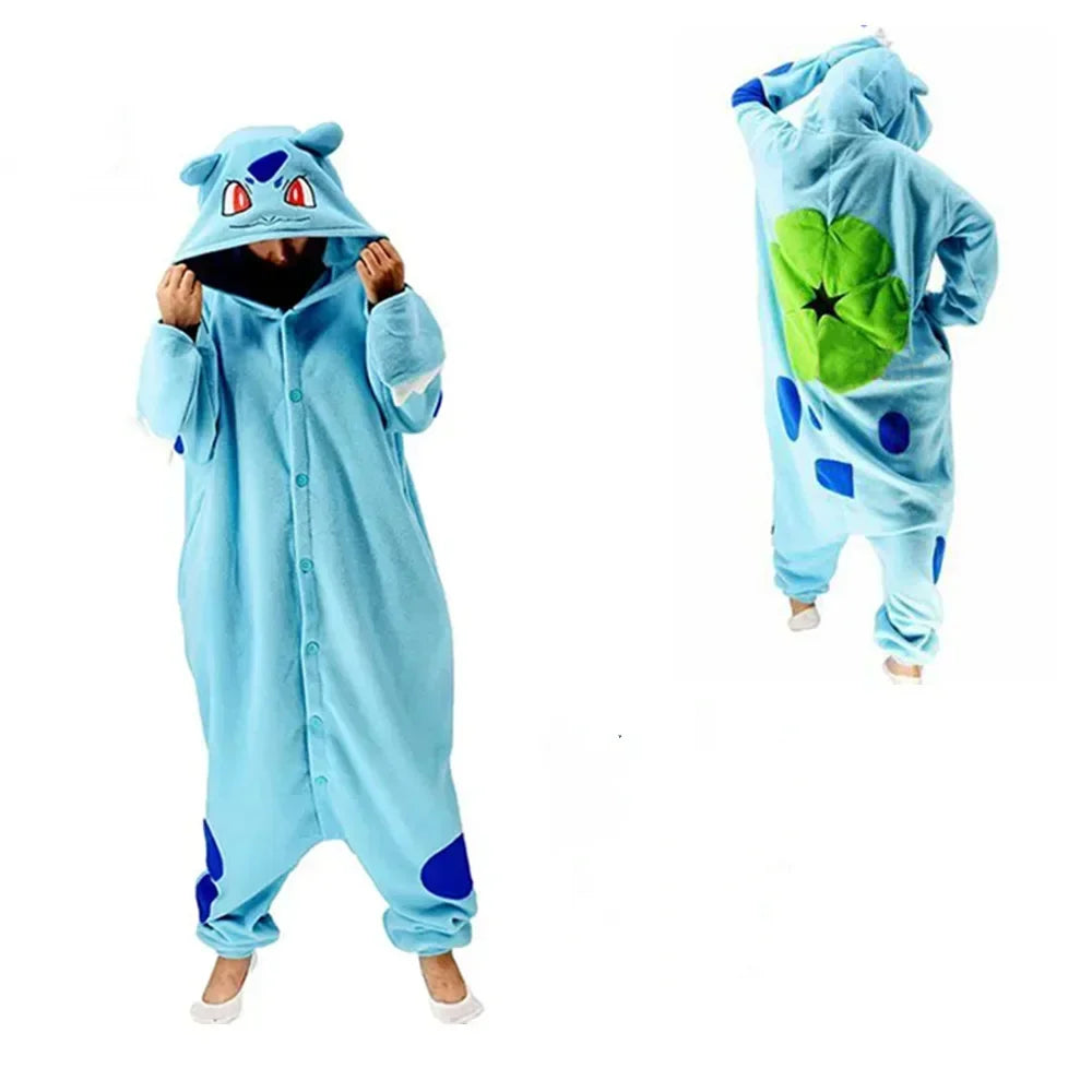 TAKARA TOMY Pokemon Cosplay Kigurumi Onesie Snorlax Jigglypuff Umbreon Gengar Costume Halloween Adult Anime Bulbasaur Pajamas