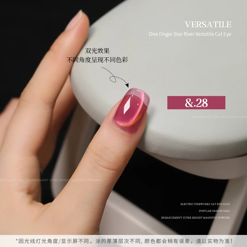 36color/set Star River Cat Eye Gel Nails Polish 15ml Magnetic Gel Glass Beads Semi Permanent Soak Off UV Nail Gel For Nail Salon