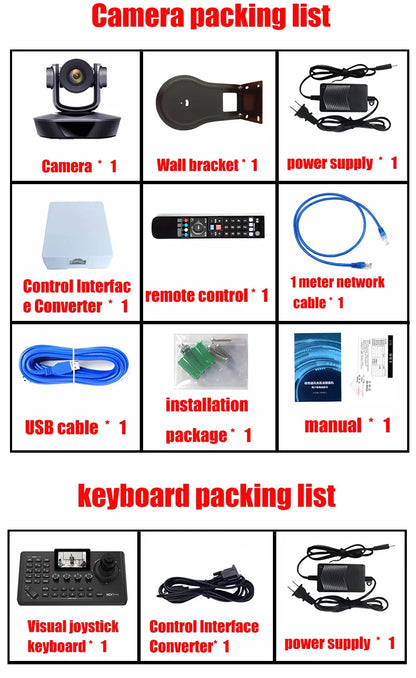 4K PTZ Video Conference Camera Kit with 20X Zoom & NDI