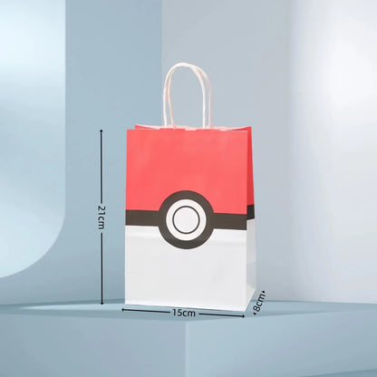 Pokemon Gift Bags Pikachu Hand-held Paper Packing Treat Bag Anime Kraft Paper Bag Gift Packaging Party Festive Supplies Kids Toy