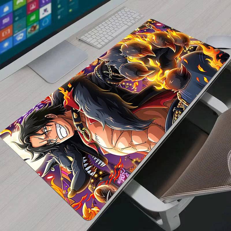 One Piece Portgas·D· Ace Mouse Pad Notbook Large Keyboard NonSlip Rubber Computer Carpet Desk Mat PC Gamer MousePad Youth Gifts