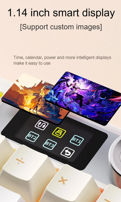 AULA F108 PRO/F108 Mechanical Keyboard Custom 100% Layout RGB Backlight Wireless Bluetooth Hifi Switch Gaming Keyboard