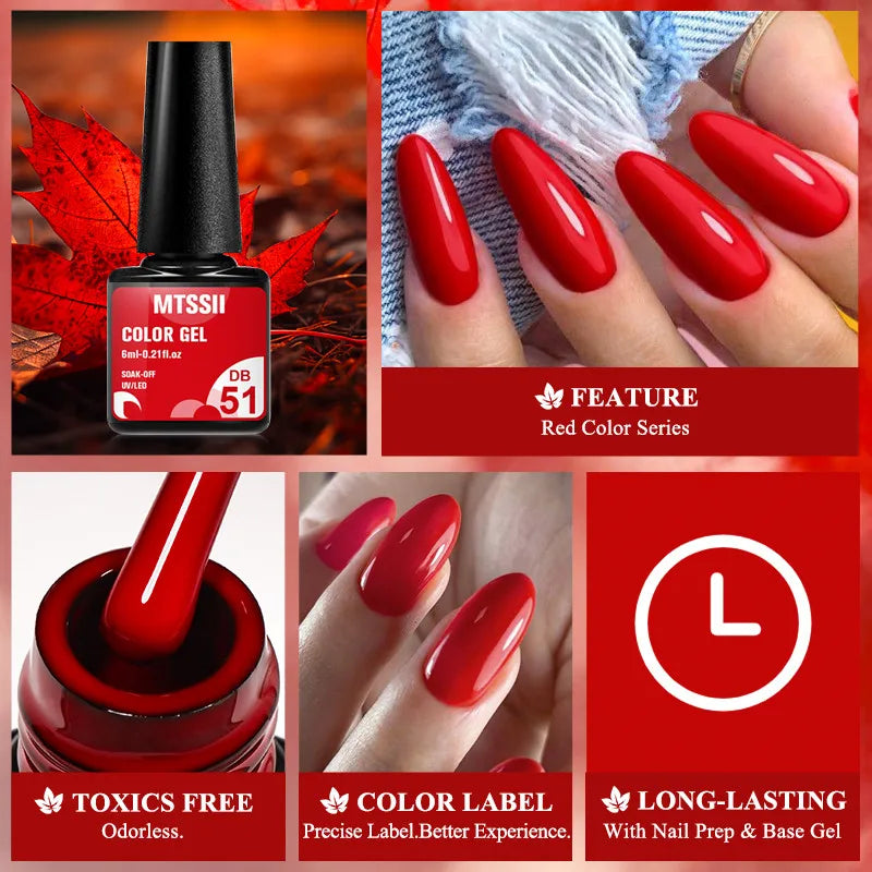 27pcs Gel Nail Polish Set Pink Red Glitter Semi Permanent UV Gel Polish Kits All For Manicure Soak Off Vernis DIY Nail Supplies