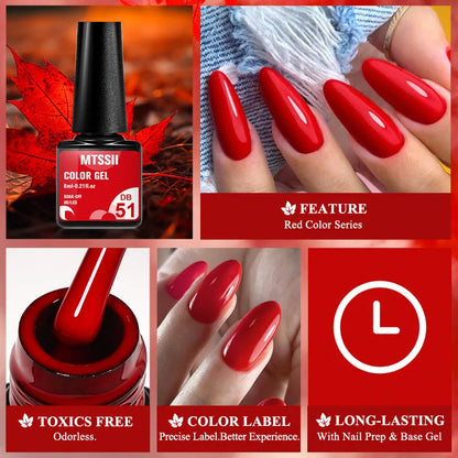 27pcs Gel Nail Polish Set Pink Red Glitter Semi Permanent UV Gel Polish Kits All For Manicure Soak Off Vernis DIY Nail Supplies