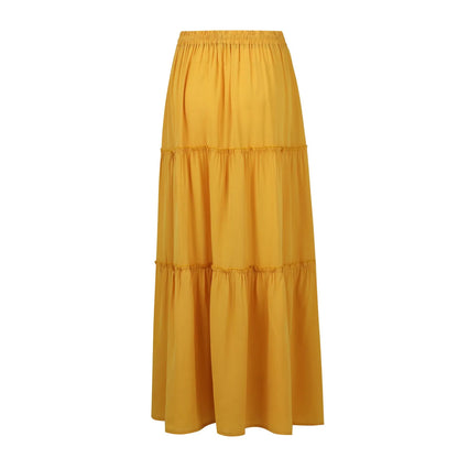 Women’s Boho Maxi Skirt: High-Waisted A-Line Tiered Long Skirt